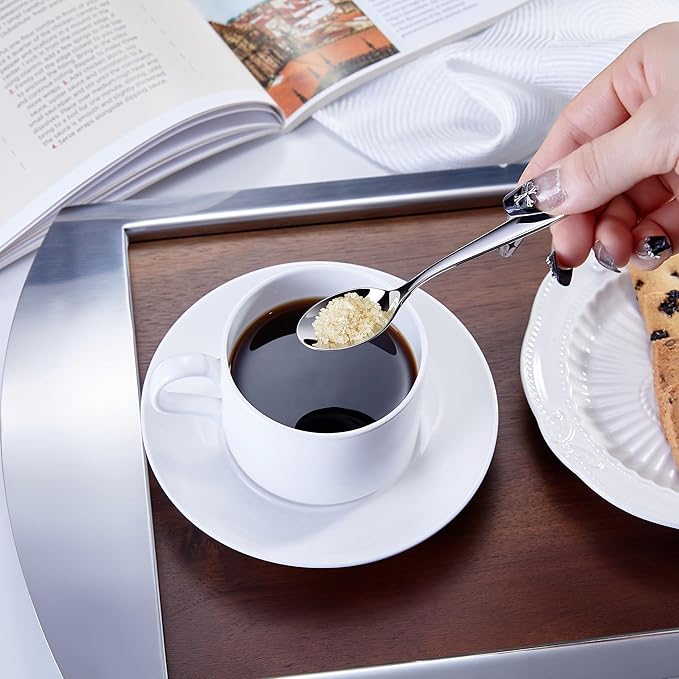 KEAWELL Premium Louise 6-Piece 4.4-Inch 18/10 Coffee Spoons (4.4 inches, 6)