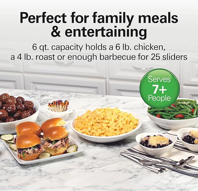 Hamilton Beach 6 Quart Slow Cooker With 3 Cooking Settings