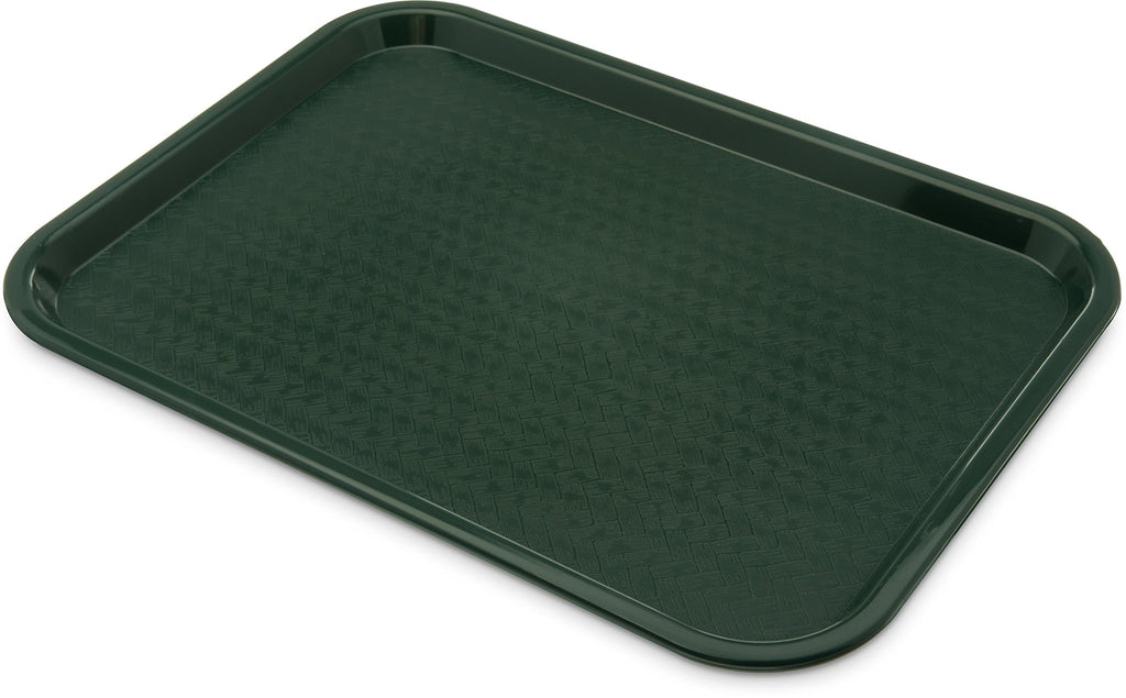 Carlisle FoodService Products Café Cafeteria Tray, Fast Food Tray for Restaurant or Commercial Use, 12" x 16", 24 Count, Forest Green