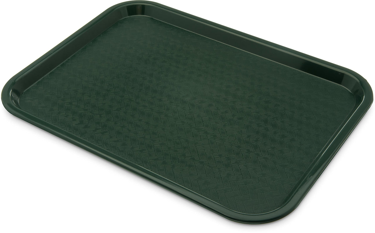 Carlisle FoodService Products Café Cafeteria Tray, Fast Food Tray for Restaurant or Commercial Use, 12" x 16", 24 Count, Forest Green
