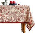 ISAENNE Designer French Linen Square Tablecloth,67"x67"-Ruyi A