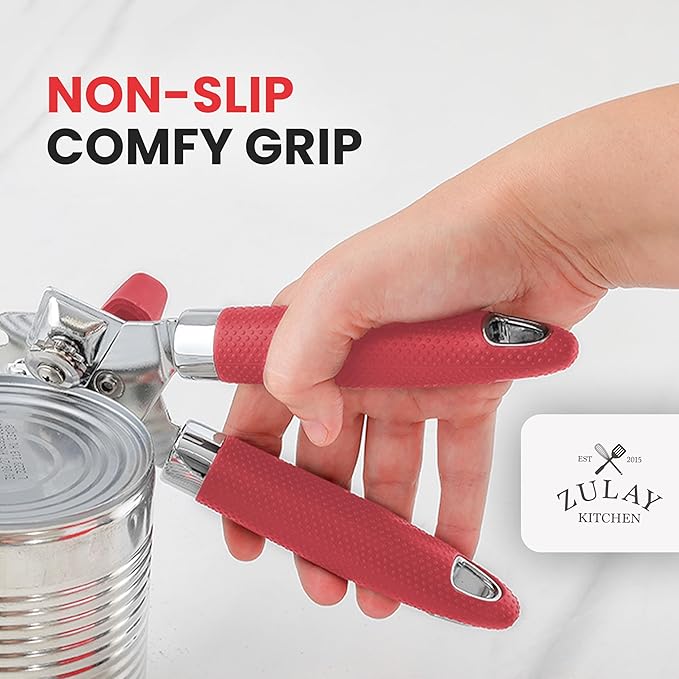 Zulay Kitchen Can Opener with Large Bottle Opener