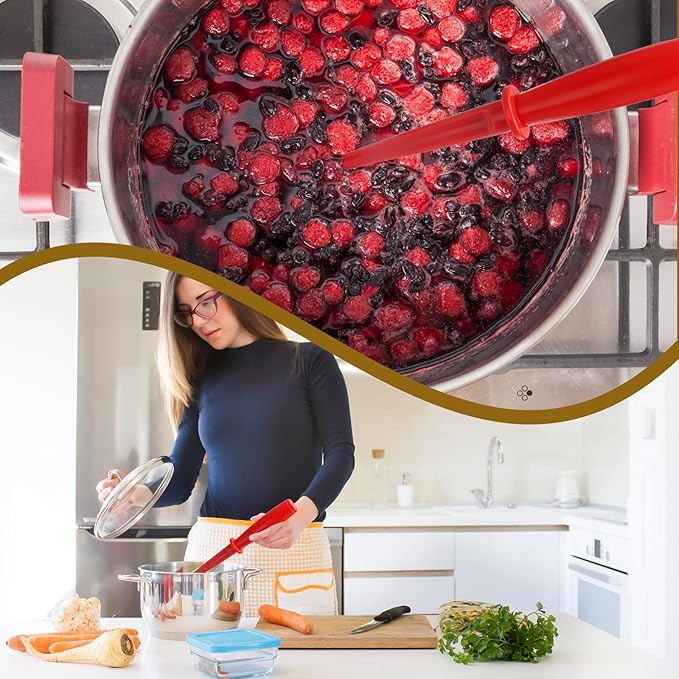 Auvotuis Meat Masher, Red, 5 Curve Blade