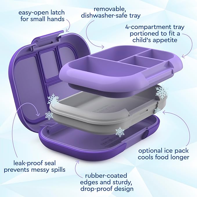 Bentgo Chill Kids 4-Compartment Bento Box Leakproof Lunch Box