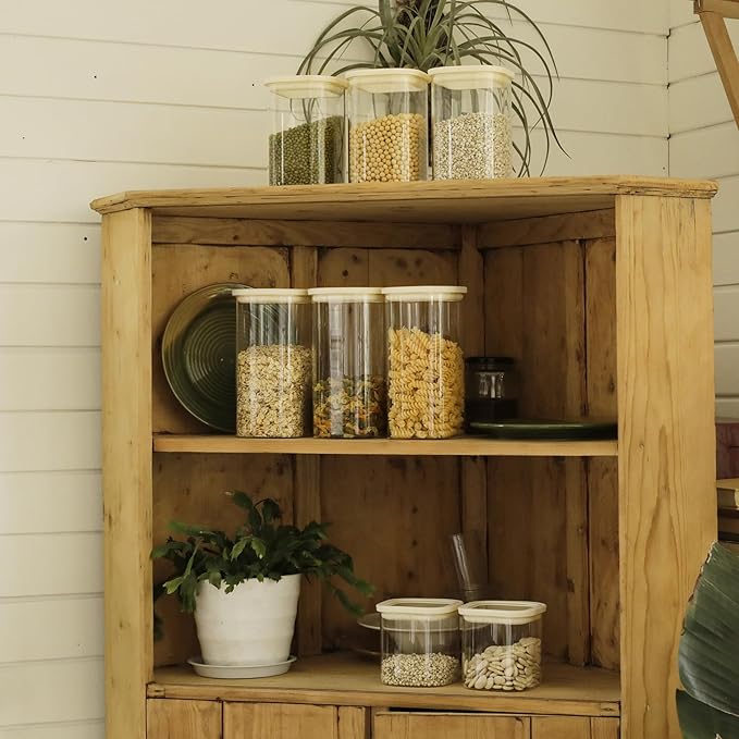 CozNido Small Glass Food Storage Containers with Glass Lids 4 pcs 24fl.oz