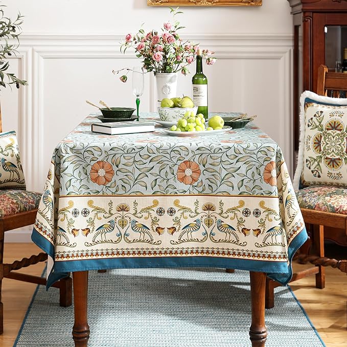 patdrea Vintage French Linen Tablecloth,Rectangular,118"x67"-Wensel
