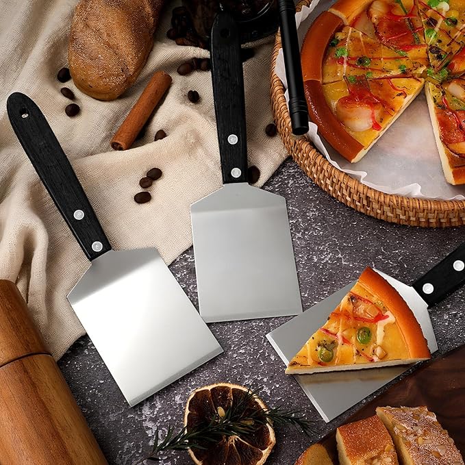 20 Pcs Small Pizza Spatula Bulk for Brownie Cookie Kitchen Serving,Black