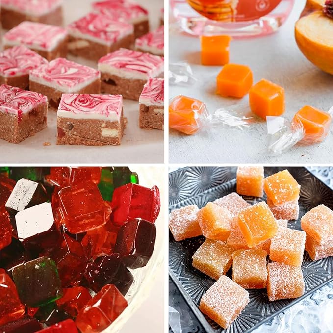 Sidosir Square Caramel Candy Mold Silicone, 126-Cavity Gummy Silicone Molds for Fat Bombs, Chocolate Truffles Mold for Hard Candy, Ice Cube