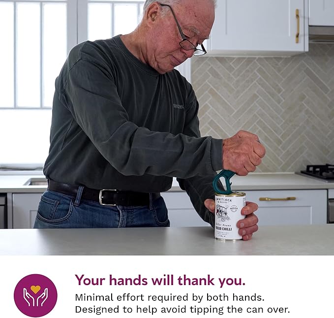 Dext - Ring Pull Can Opener, Pop Can Opener for Seniors, Arthritis, and Parkinson’s, Easy Open, Ergonomic Handle with Comfortable Grip. Perfect for Soda, Pet Food, and More (Mulberry)
