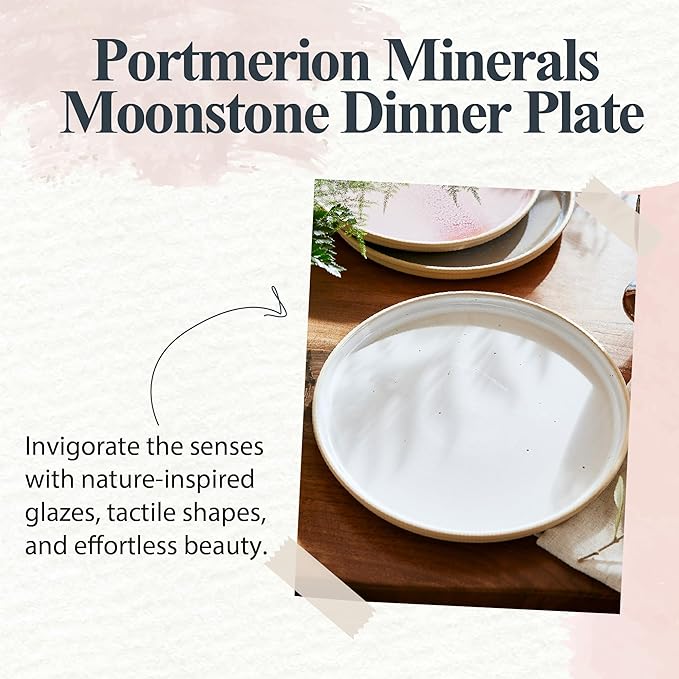 Portmeirion Minerals Dinner Plate - Moonstone, Set of 4
