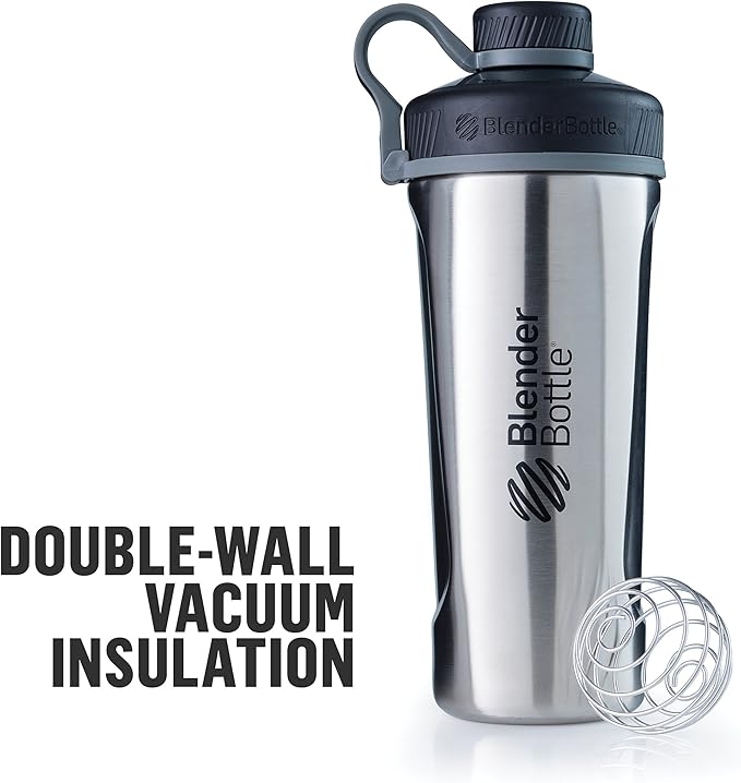 BlenderBottle Radian Stainless Steel Shaker Bottle 26 oz White