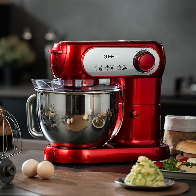 GEFT Stand Mixer, 3.5QT&6QT Bowls Mixers Kitchen Electric Stand Mixer Red