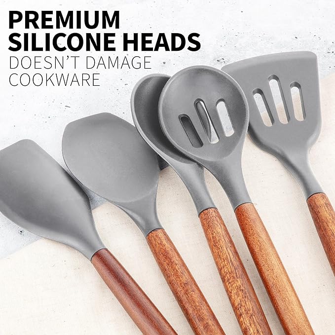 Zulay Kitchen 5 Piece Silicone Utensil Set