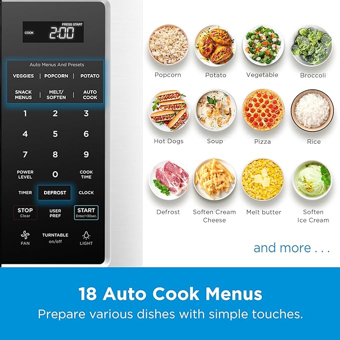 Midea Over the Range Microwave Oven, 1.7 Cu.Ft, 1000W, Stainless Steel