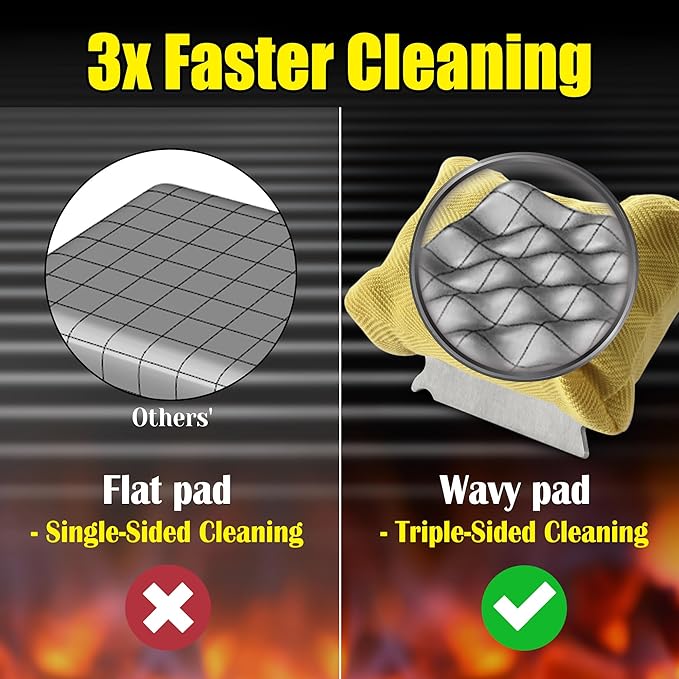 GRILLART Grill Brush Bristle Free Safe Steam Cleaning Tool, Replaceable Head for Any Grate Type - 17” Long Handle w/One-Fit-All Scraper - BBQ Accessories Cleaner for Outdoor Grill - Gifts for Men/Dad