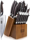 HOSHANHO 16PCS Knife Set, Ultra Sharp Japanese Kitchen Knife Set with Block