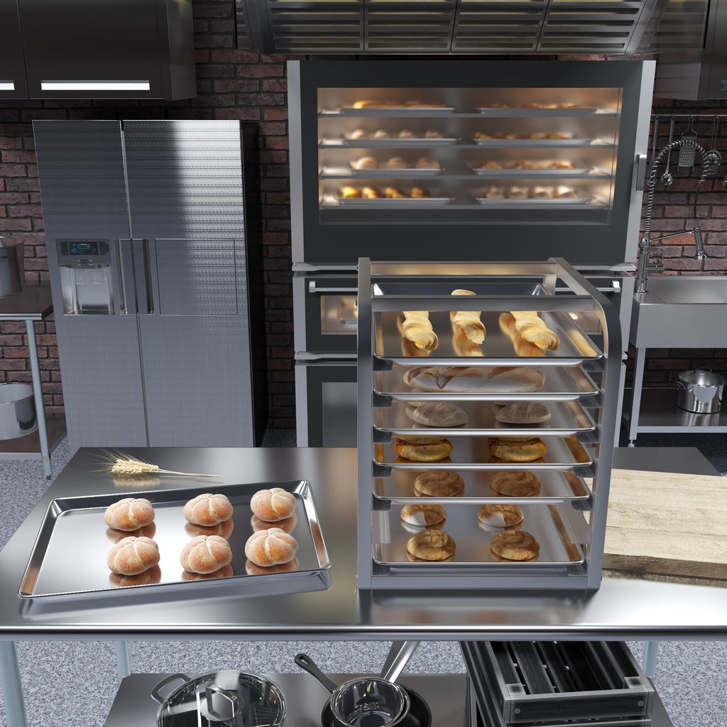 Pack of 6 | 18 in. x 26 in. Full Size Aluminum Bun. / Sheet Pan | Ideal for baking, roasting, cooling, prepping, or storing - a must-have in restaurants, bakeries, and busy kitchens.