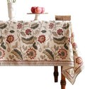 ISAENNE Designer Vintage Linen Tablecloth Rectangular,102"x63"-Ratina