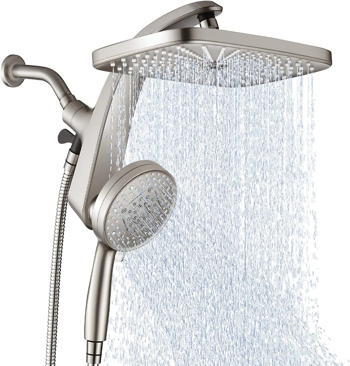 Rain Shower Head with Handheld Showerhead, Nickel 1.8GPM 460311