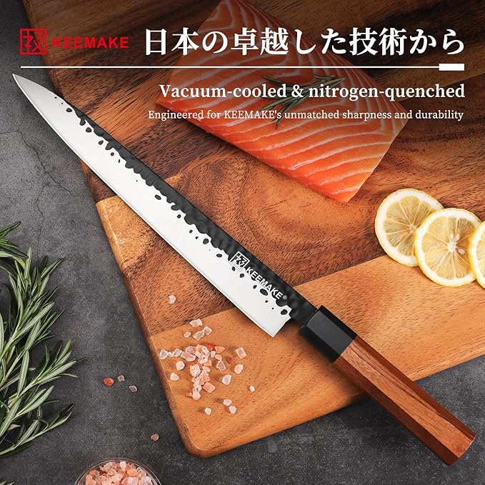 KEEMMAKE 10 Inch Sushi Knife for Fish Filleting