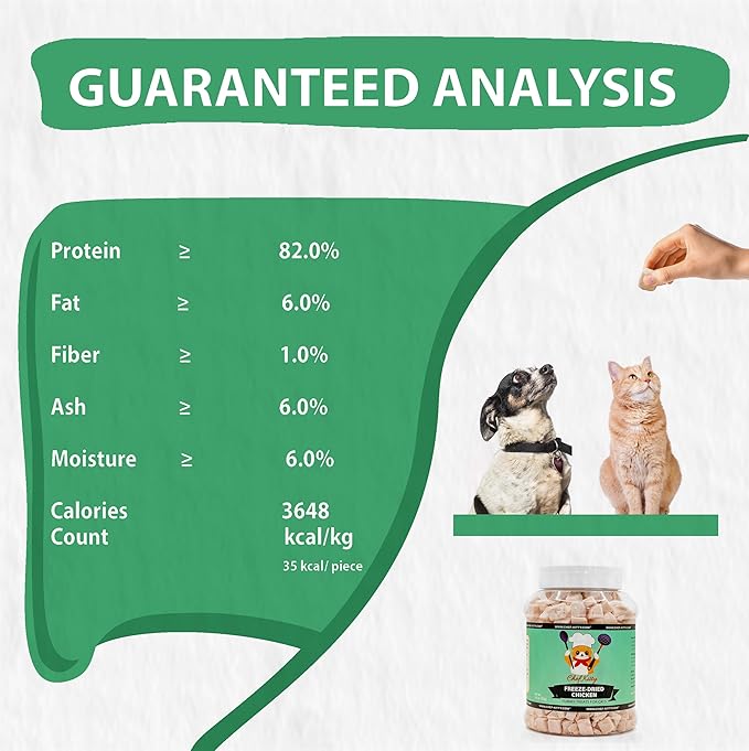 Chef Kitty Freeze Dried Chicken Cat Treats, 100% Human Grade, 7.7 oz