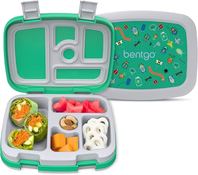 Bentgo Kids Prints Leak-Proof 5-Compartment Bento-Style Kids Lunch Box