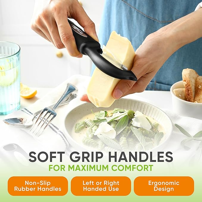 Spring Chef Swivel Vegetable Peeler & Y Potato Peeler w/Soft Grip Handles