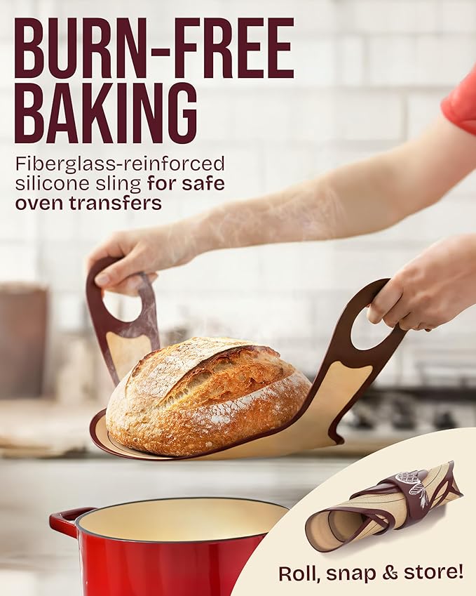 Superbaking Sourdough Starter Kit, 9" Round Banneton Proofing Basket