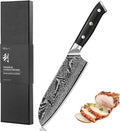 Wakoli Nitoko Santoku Chef Knife, 7.1-Inch VG10 Damascus Steel, G10 Handle