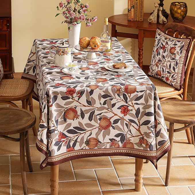 patdrea Vintage French Linen Tablecloth,Square,67"x67"