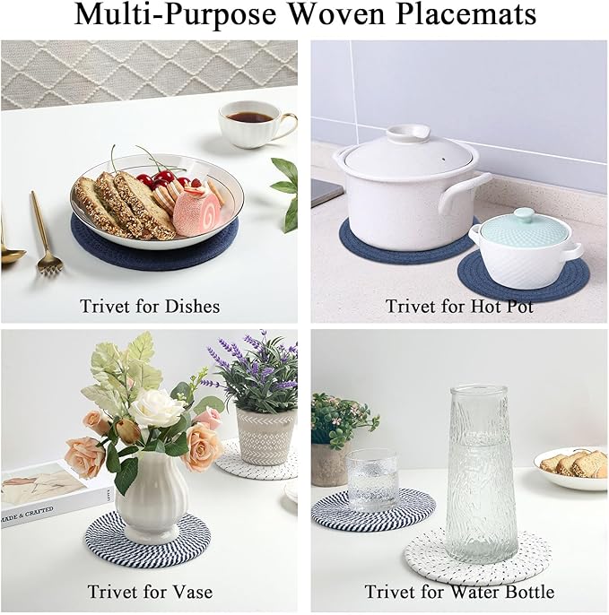 SHACOS 8 Inches Trivets for Hot Dishes, 6 Pcs