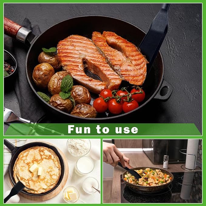 Egg Spatula is Heat Resistant Non-Stick Pancake Spatula - Silicone Spatula is used as an Omelette Spatula for Cooking.