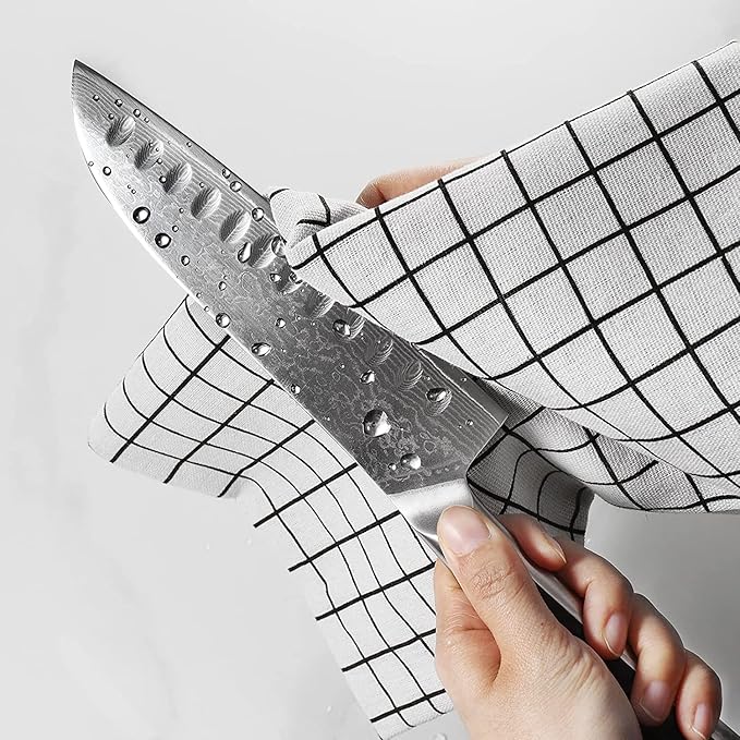 Kitchen Knife Japanese Damascus Santoku Knife 7 Inch