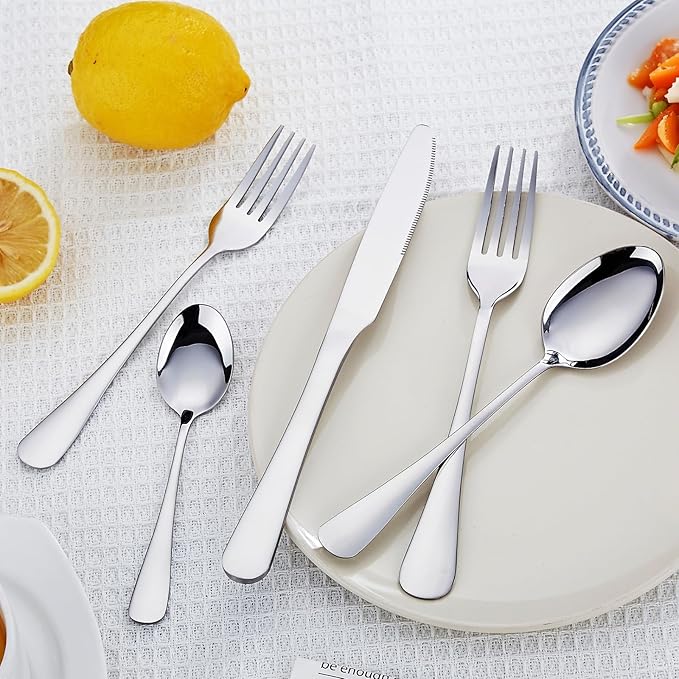 36-Piece Teas Spoons Set (5.6 inch), Stainless Steel Spoons Silverware, Dessert Spoons, Coffee Spoons,Table Spoon Use for Home, Kitchen and Restaurant - Mirror Polished, Dishwasher Safe