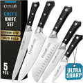 Cutluxe Kitchen Knives, 5-Piece Chef Knife Set – Razor Sharp German Steel
