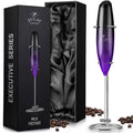 Zulay Kitchen Executive Series Luxury Gift Milk Frother – Handheld Electric Foam Maker for Coffee, Lattes & Hot Chocolate – Deluxe Finish, Great Gift for Coffee Lovers