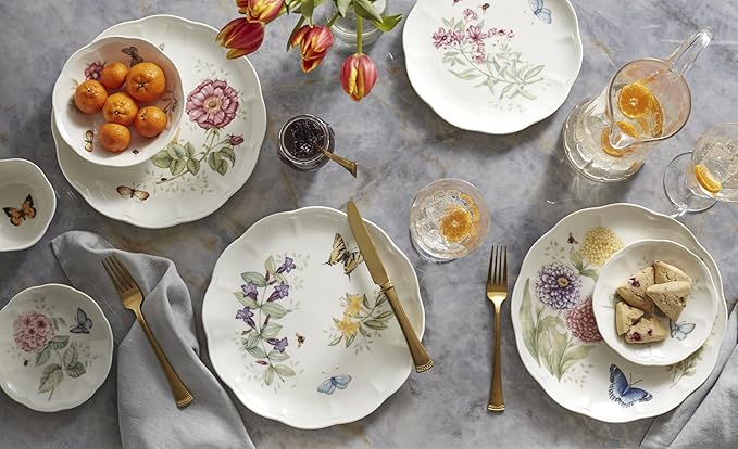 Lenox Butterfly Meadow Porcelain 28-Piece Dinnerware Set for 4