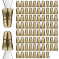 Chengu 80 Pieces Liquor Bottle Covers Pour Spout Covers Bar Toppers for Bottles Universal Pour Dispenser Dust Translucent Silicone Rubber Spout Caps for Bar Home Kitchen Tools Supplies (Champagne)