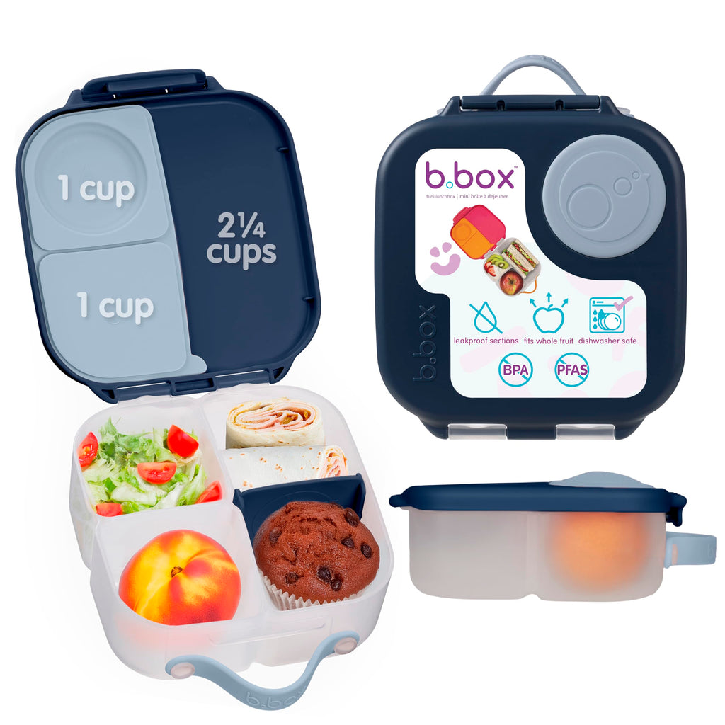 b.box Mini Lunch Box, Snack Containers for Kids, Lunch Box Kids, 4.25 Cup