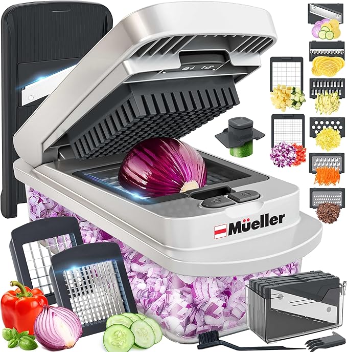Mueller The Real Original Pro Vegetable Chopper & Mandoline Slicer, 10-in-1