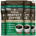VitaCup Perfect Low Acid Organic Dark Roast Coffee Beans, 40oz, 4 Bags