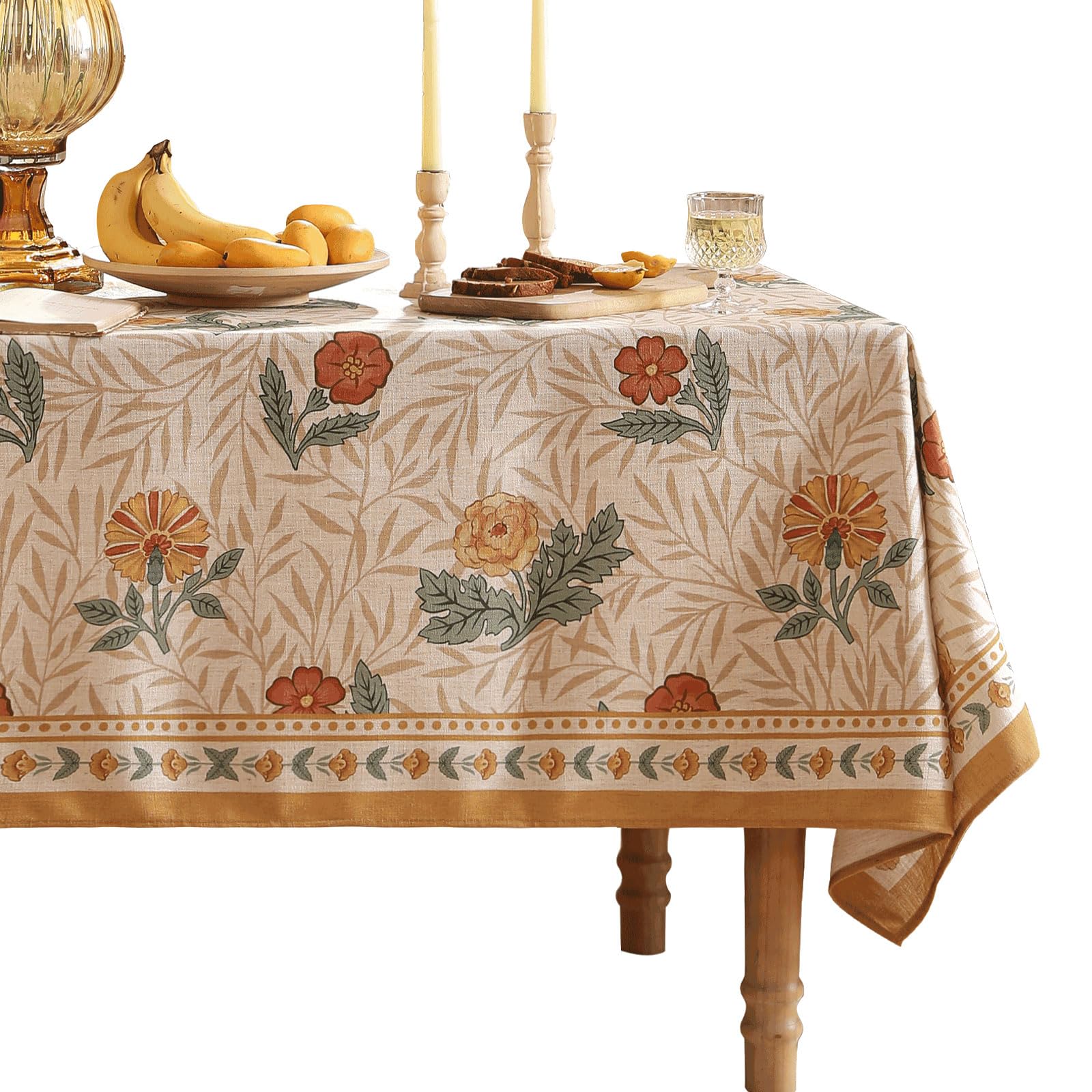 patdrea Vintage Linen Tablecloth,Rectangular,87"x55"-RosaSilvestre A