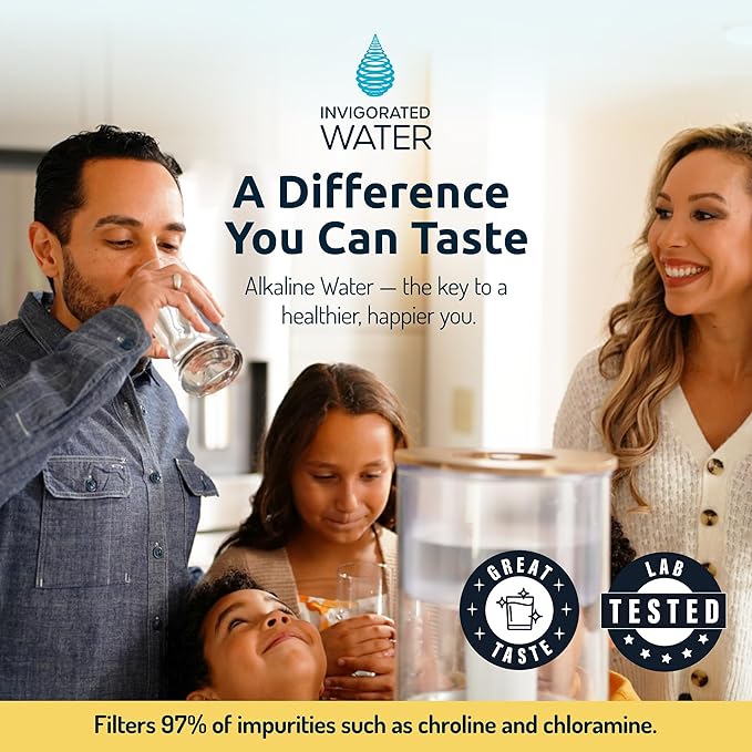 Invigorated Water pH Recharge Glass Alkaline Water Filter Dispenser System