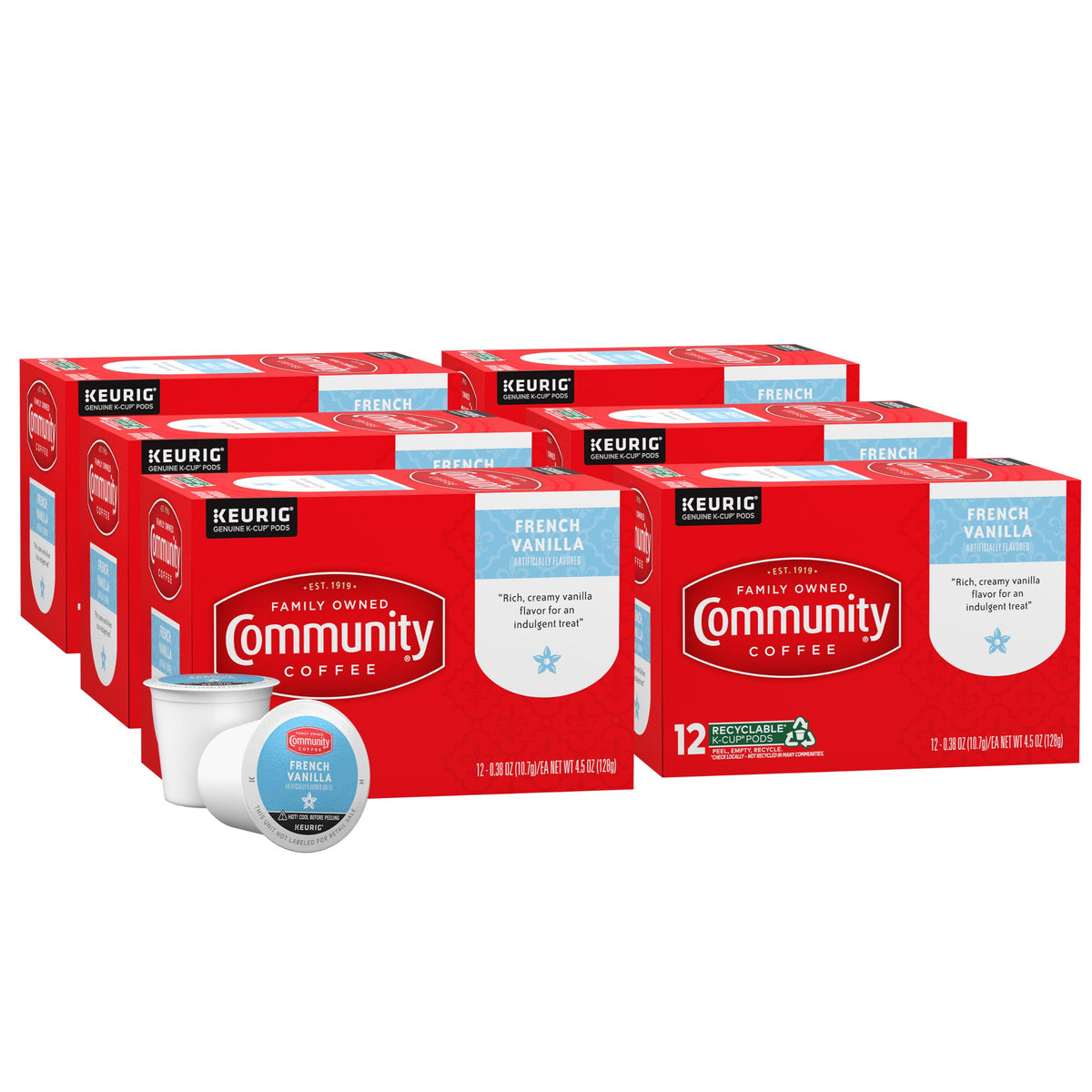 Community Coffee Grandma's Sugar Cookie Keurig K-Cup Pods, Limited Edition Holiday Flavor, Natural Ingredients, 10 Count (Pack of 1)