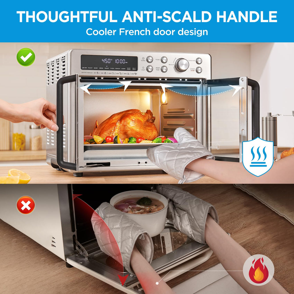Midea Flexify Classic French Door Toaster Oven Air Fryer Combo, 26.4 QT