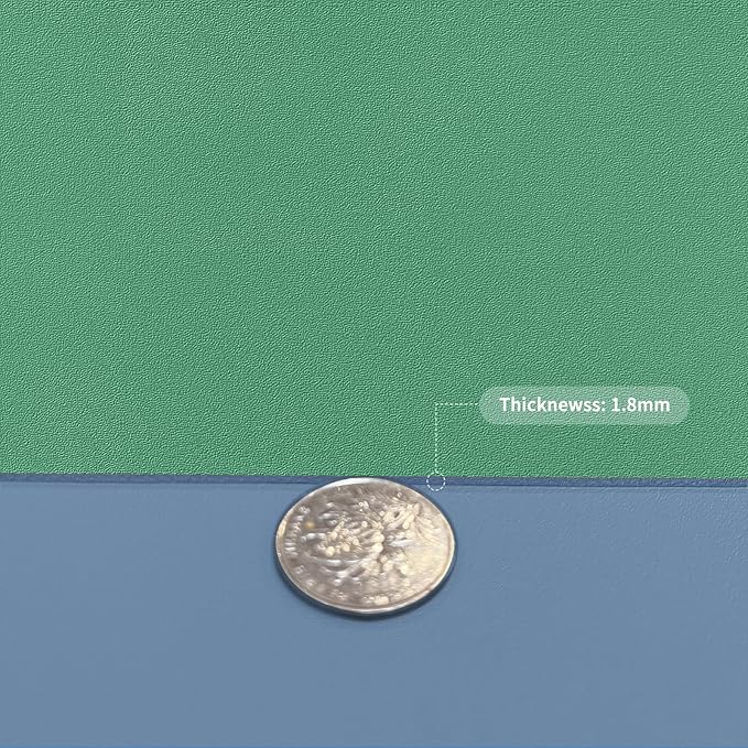 Zinkooat Faux Leather Table Cover,1.8mm Thick,30x48 Inch Desk Cover,Large Desk Mat,Table Protector,Table Cover Protector,Table Top Protectors for Wood,Desk Writing Mat(Grayish Blue+Dark Green,30x48)