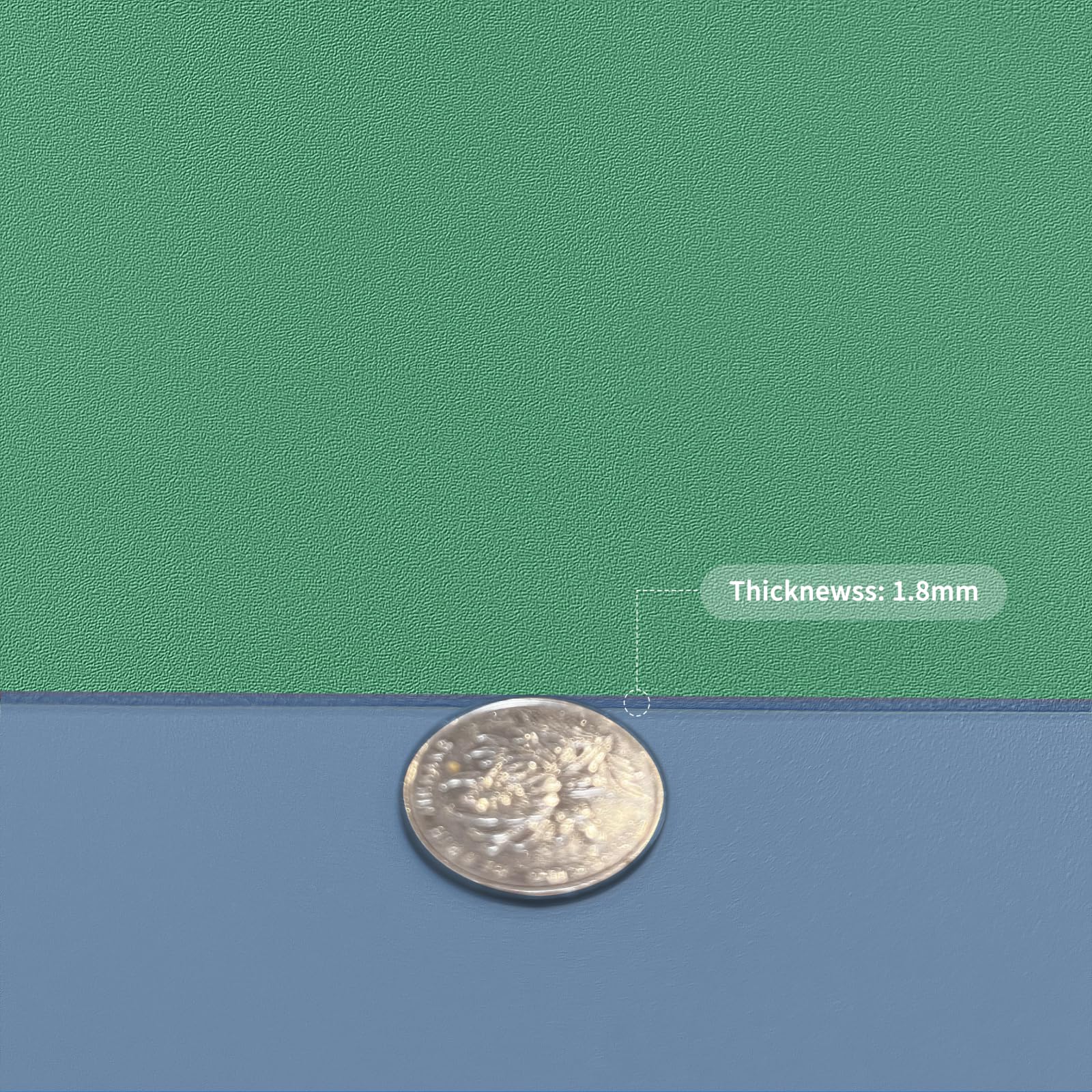 Zinkooat Leather Desk Mat,1.8mm Thick,15.75x63 Inch Desk Cover,Desk Protector Mat,Dresser Cover Top,Nail Table Mat,Dresser Cover,Quartz Countertop Protector(Grayish Blue+Dark Green,15.75x63)