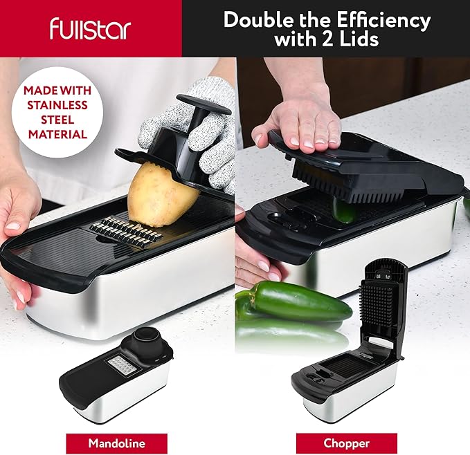 Fullstar Pro Original Vegetable Chopper & Mandoline Slicer Kitchen Gadget