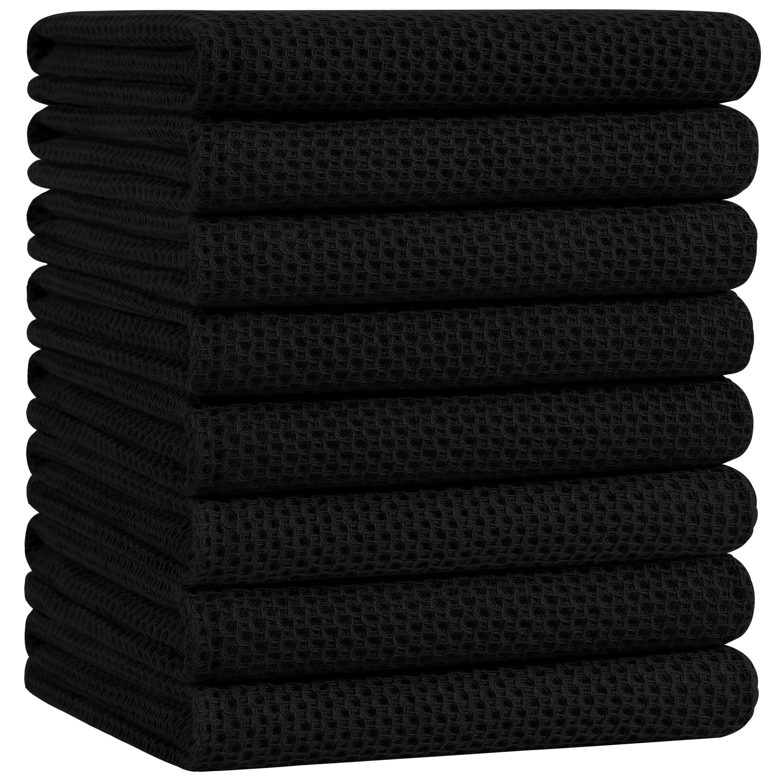 Homaxy 100% Cotton Waffle Weave Kitchen Dish Cloths, Ultra Soft Absorbent Quick Drying Dish Towels, 12 x 12 Inches — 20 X 28 - 8 Pack