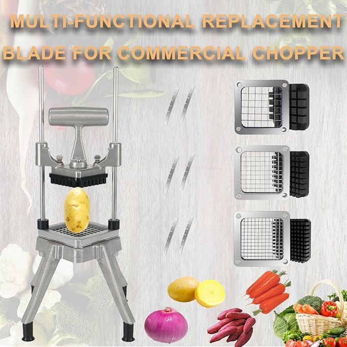 KELEYU 2Pcs 3/8''Commercial Vegetable Replacement Chopper Blade